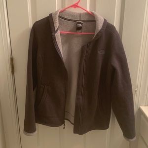 medium dark purple north face jacket